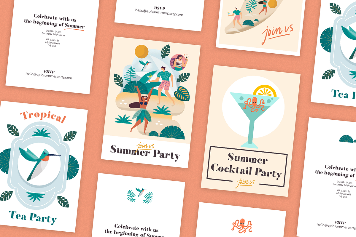 Tropical illustration & Graphics, a Card Template by Craftrick (Photo 8 of 8)