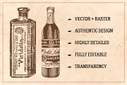 120 Vintage Bottles, Flasks & Vials, an Illustration by Brigantine Designs (Thumbnail 2 of 6)