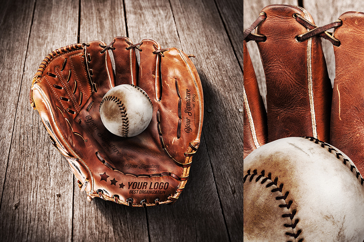 Baseball Glove - Mockup, an Advertising Mockup by VectorMedia (Photo 2 of 4)
