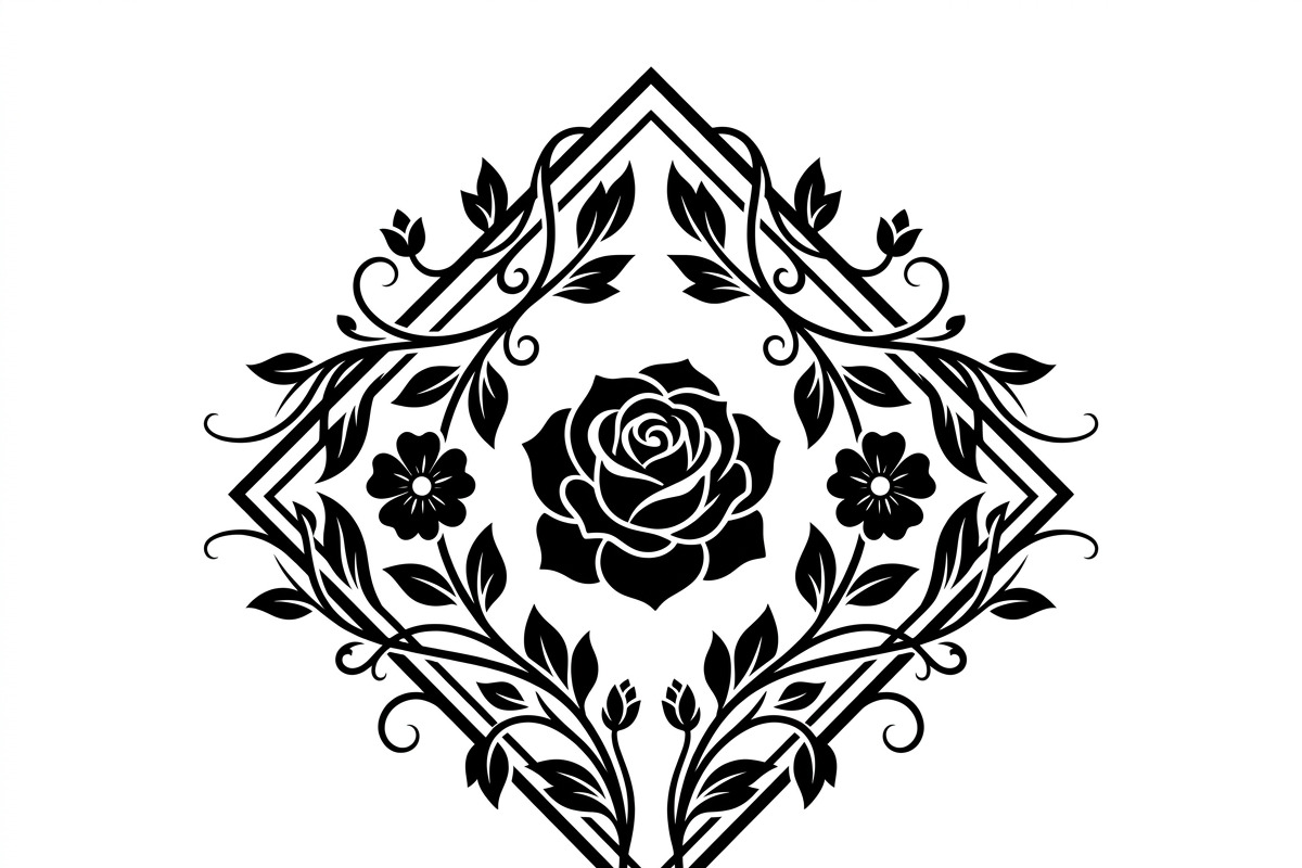 60 Romantic Diamond Wall Floral, a Decorative Illustration by Amazin_art (Photo 30 of 42)