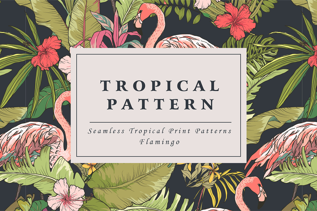 Tropical flower pattern, a Pattern Graphic by Graphic Box (Photo 5 of 8)