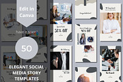 Elegant Social Media Story Templates, a Social Media Template by BoontenStudio (Thumbnail 1 of 8)