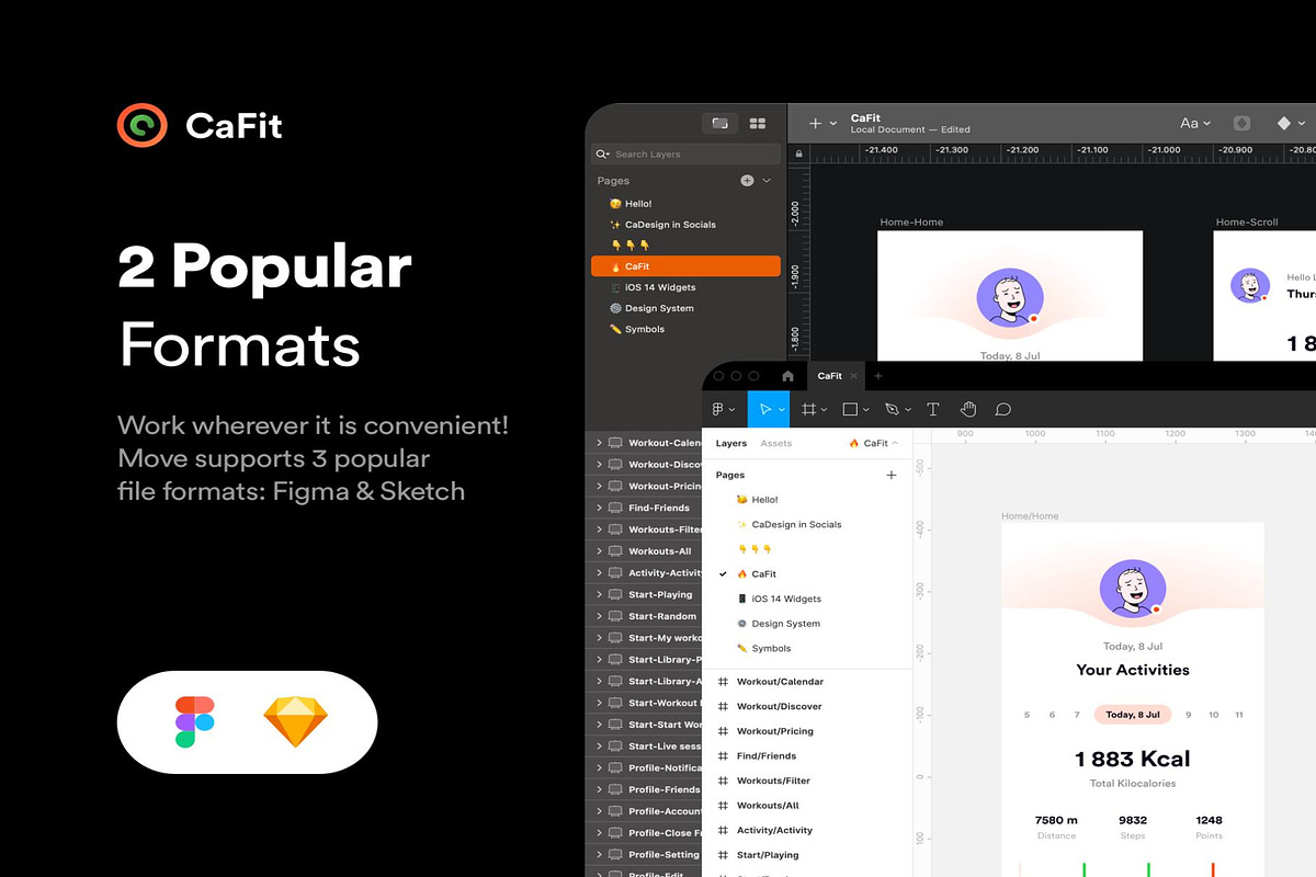 CaFit Fitness UI Kit, an UI Kit Template by Lumina_ui_ux202 (Photo 8 of 8)