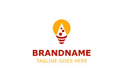 Pizza Bulb Simple Modern Logo, a Branding & Logo Template by Pray Art Design Studio (Thumbnail 1 of 2)