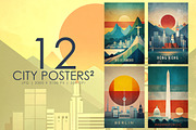 City Posters - 02, a Decorative Illustration by Digital Art Creations (Thumbnail 2 of 8)