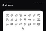 Chat icons, an Outline Icon by Wencory (Thumbnail 1 of 2)