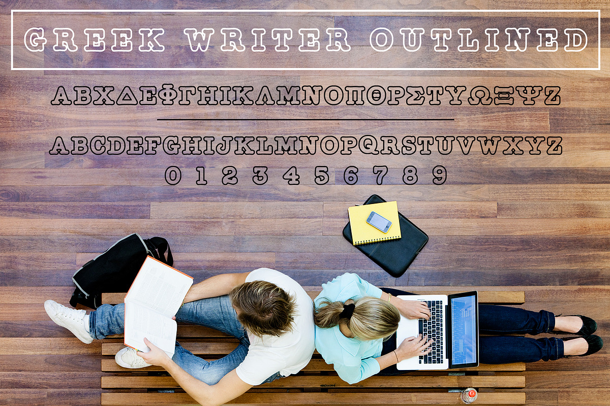 Greek Writer Font Set preview 2