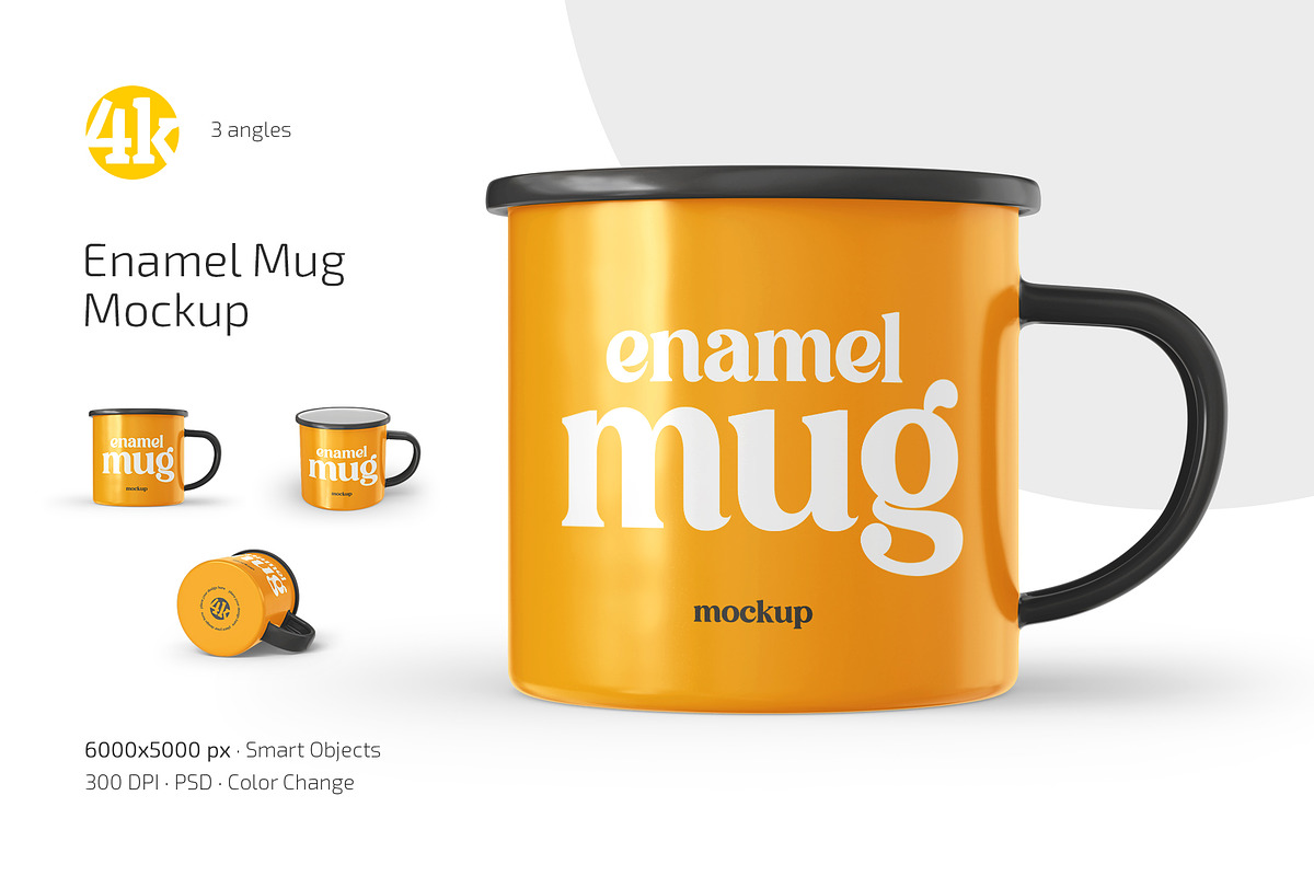 Enamel Mug Mockup Set, a Cups & Container Mockup by Country4k (Photo 1 of 4)
