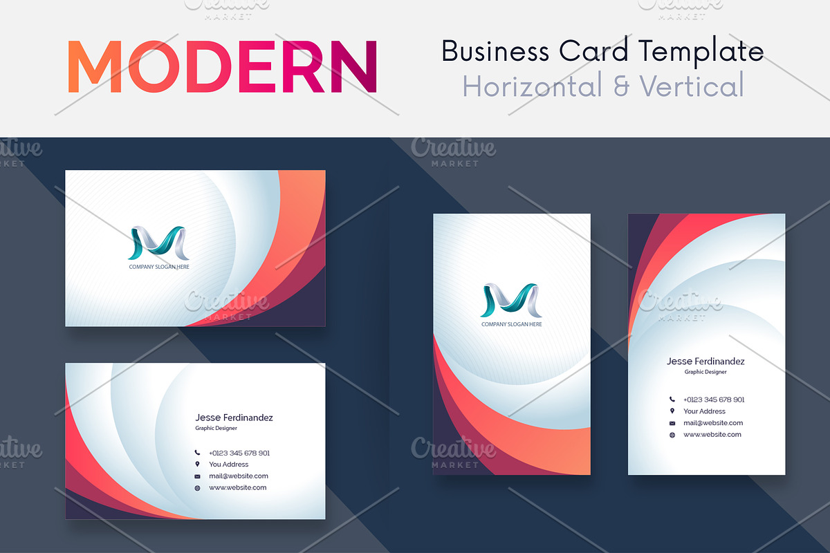 Modern Business Card Template V:148, a Business Card Template by M6 Gallery