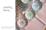 2 Types of Plates Tablecloth Napkin, a Household Mockup by mock-ups (Thumbnail 10 of 11)
