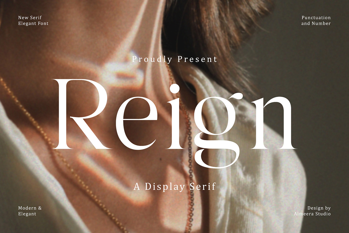 Reign – Display Serif Font, a Font by Almeera Std (Photo 1 of 8)