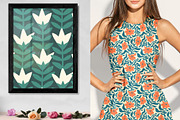 15 floral patterns, a Pattern Graphic by pineart (Thumbnail 3 of 6)