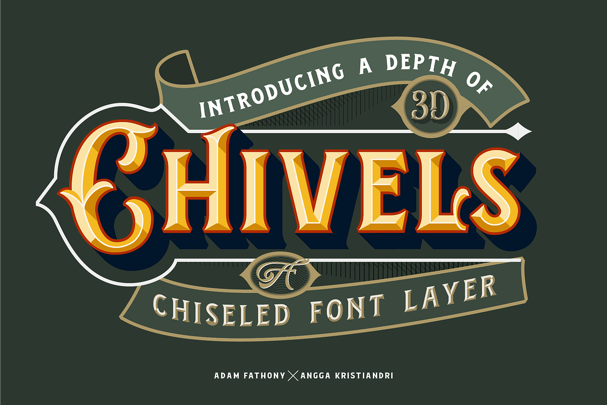 Chivels - Chiseled Vintage 3D Type
