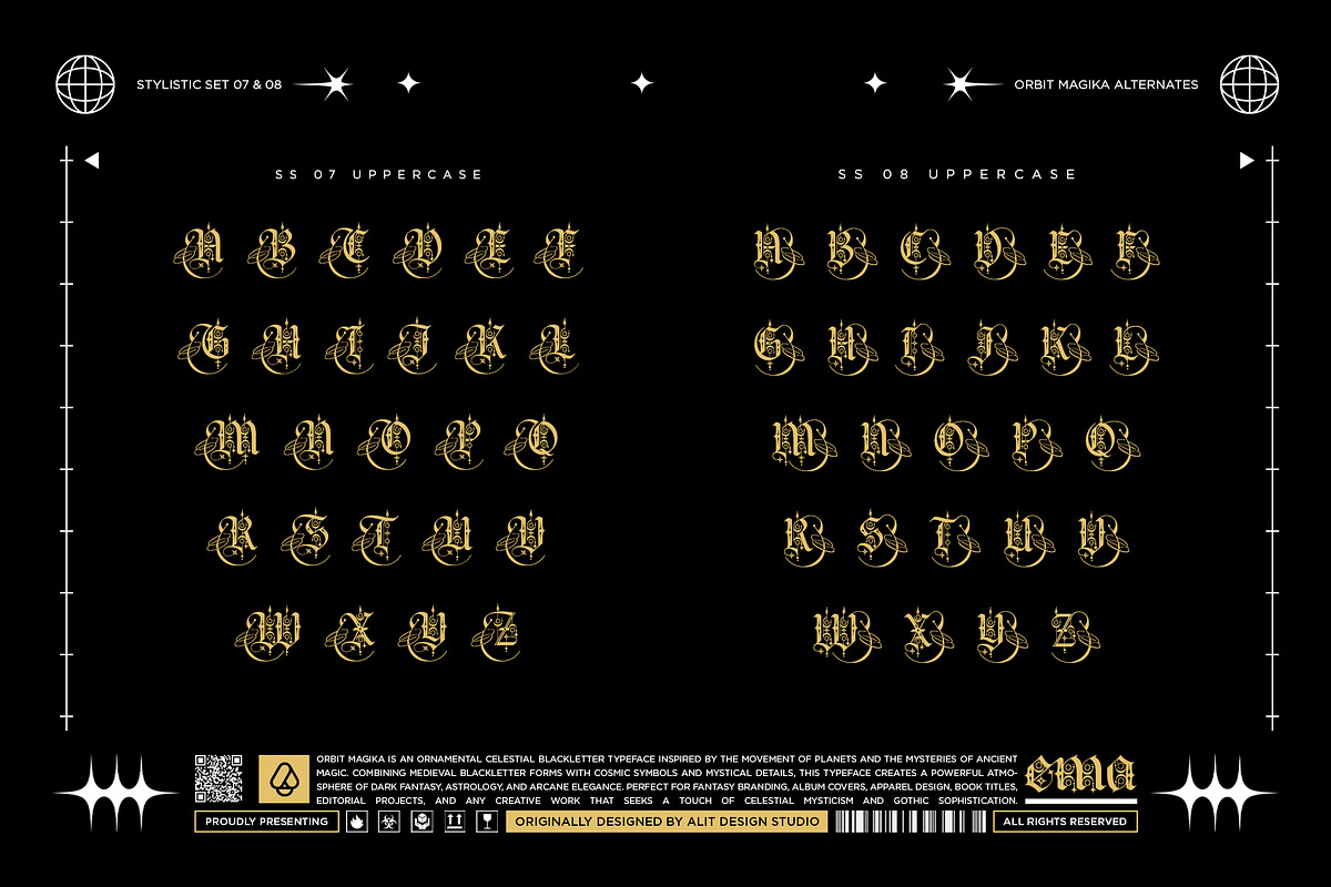 Orbit Magika Typeface, a Blackletter Font by alit design (Photo 14 of 17)