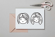25 Girl Face Character in Line Art, a Person Illustration by jongcreative (Thumbnail 6 of 8)