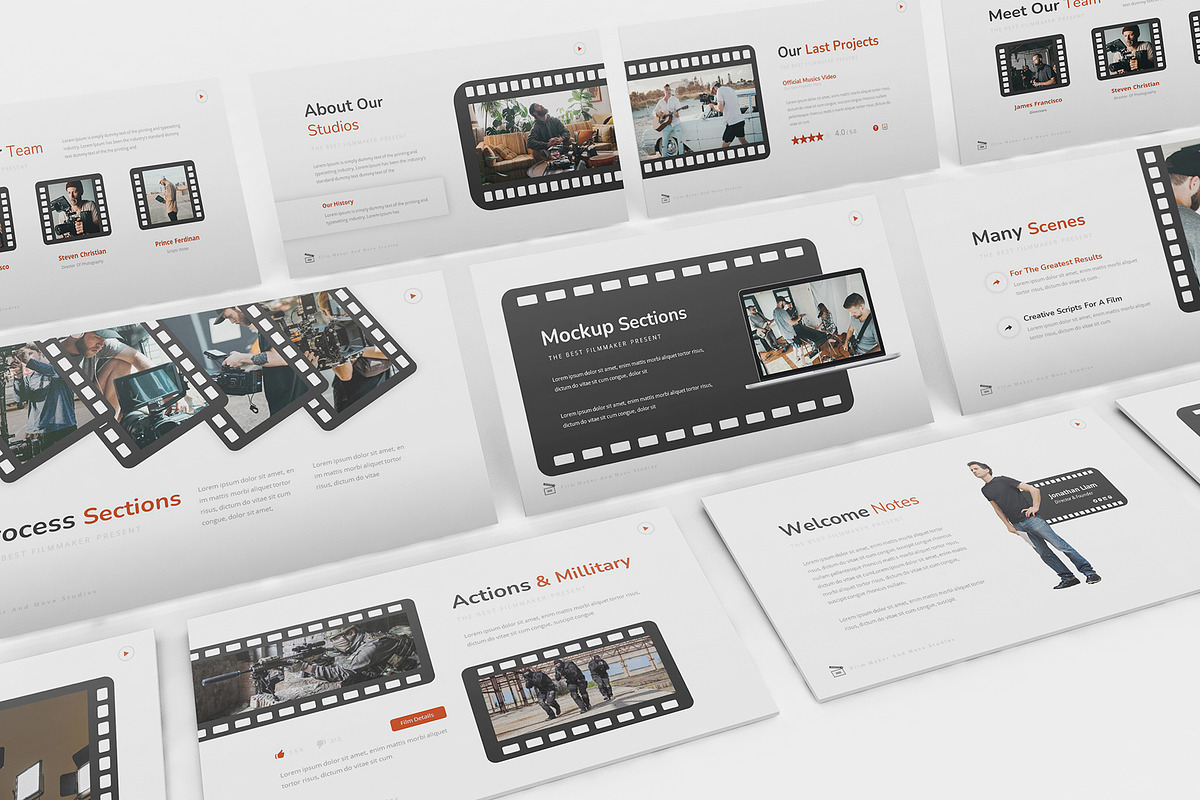 Move Studios Powerpoint Template, a Presentation Template by Formatika Studio (Photo 10 of 10)