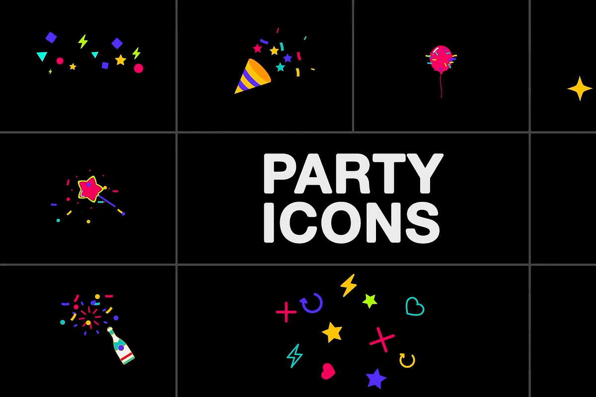Party Icons for Premiere Pro, a Templates & Theme by 2dfx (Photo 1 of 2)
