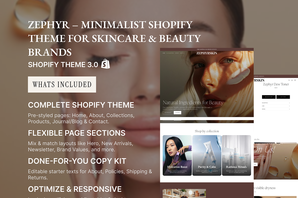 Zephyr Minimalist Shopify 2.0 Theme, a Shopify Template by AtelierDuVow (Photo 10 of 10)