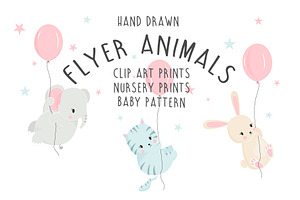 Hand Drawn Flyer Animals