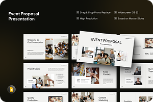 Event Proposal Google Slides, a Presentation Template by SquidPixey