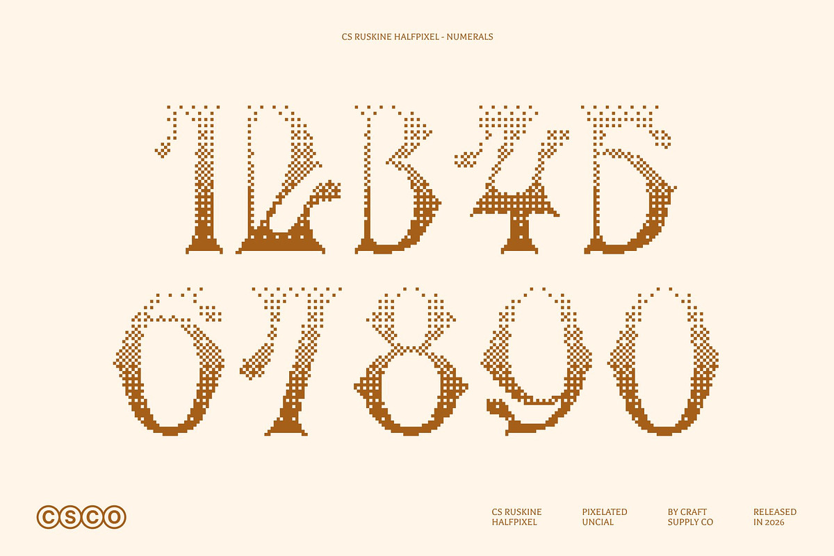 CS Ruskine Halfpixel, a Blackletter Font by Craft Supply Co. (Photo 5 of 8)
