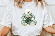 Christmas Pajama Polar Bear Clipart, an Illustration by CraftArtStudio (Thumbnail 4 of 6)
