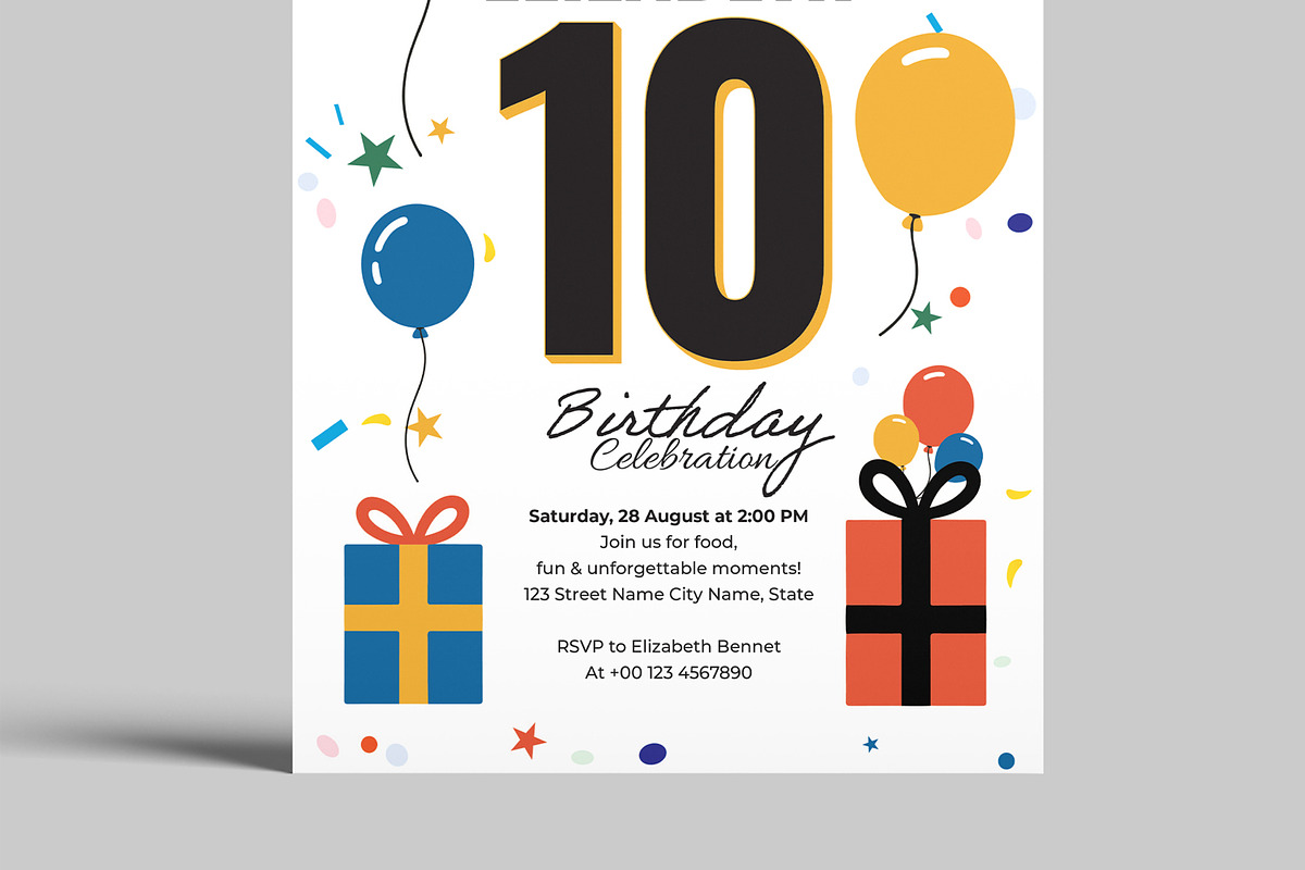 Birthday Flyer Template, a Flyer Template by MightyDesign (Photo 5 of 8)