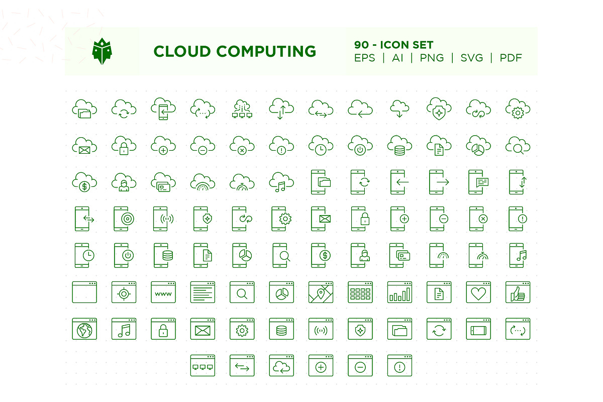 Cloud Computing Icon Set, an Icon by Pathlord (Photo 2 of 6)