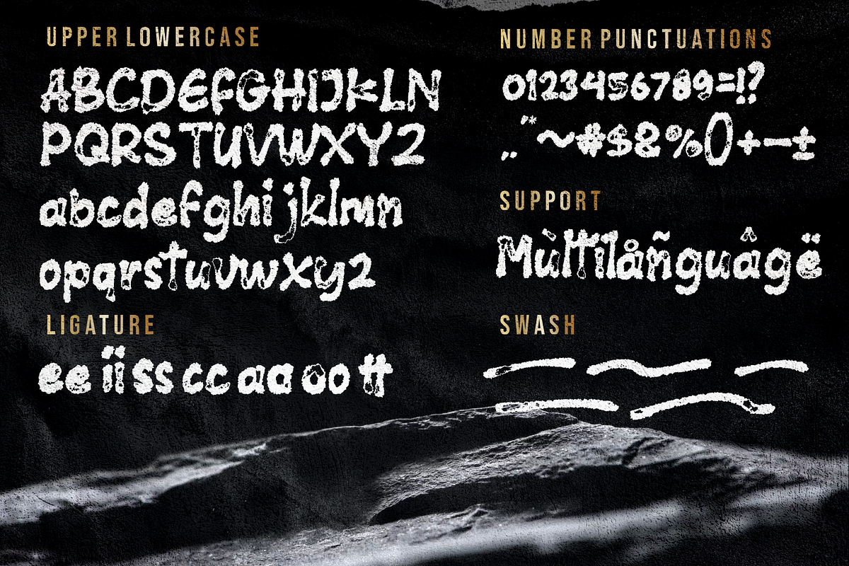 Law Of Aruch Natural Brush, a Blackletter Font by Glyphstyle (Photo 6 of 9)