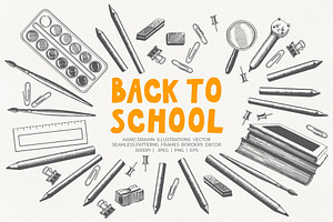 Back to School Supplies Vector