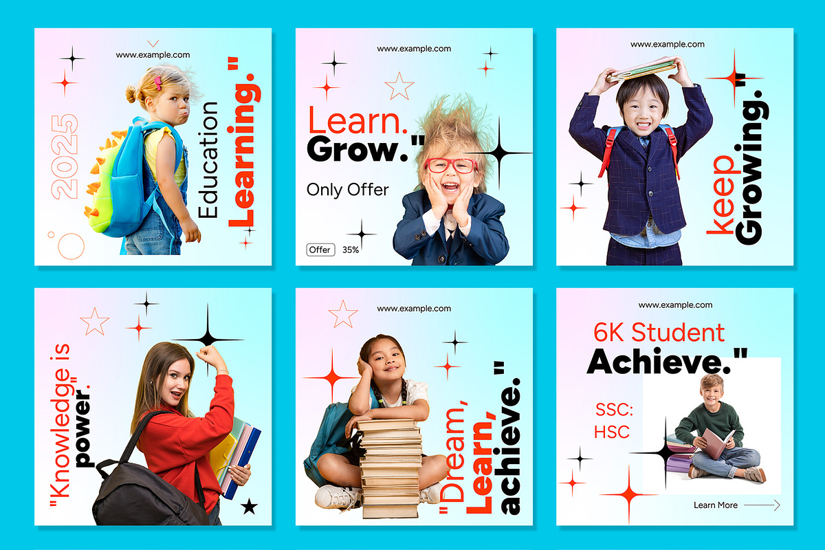 Education Learning Social Media Post, a Social Media Template by CreativeShaper (Photo 2 of 3)