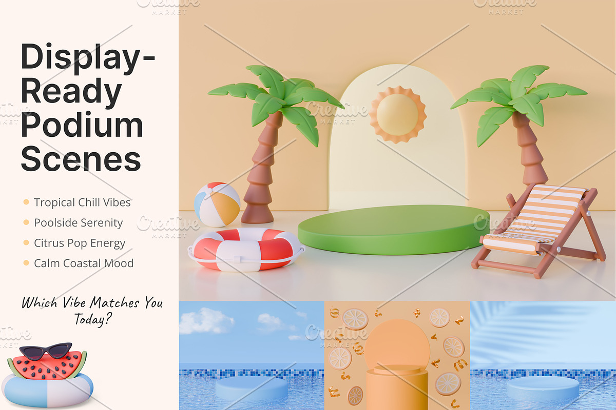 Summer 3D Kit – Objects & Character, an Object 3D Model by KetrinDesigner (Photo 11 of 13)