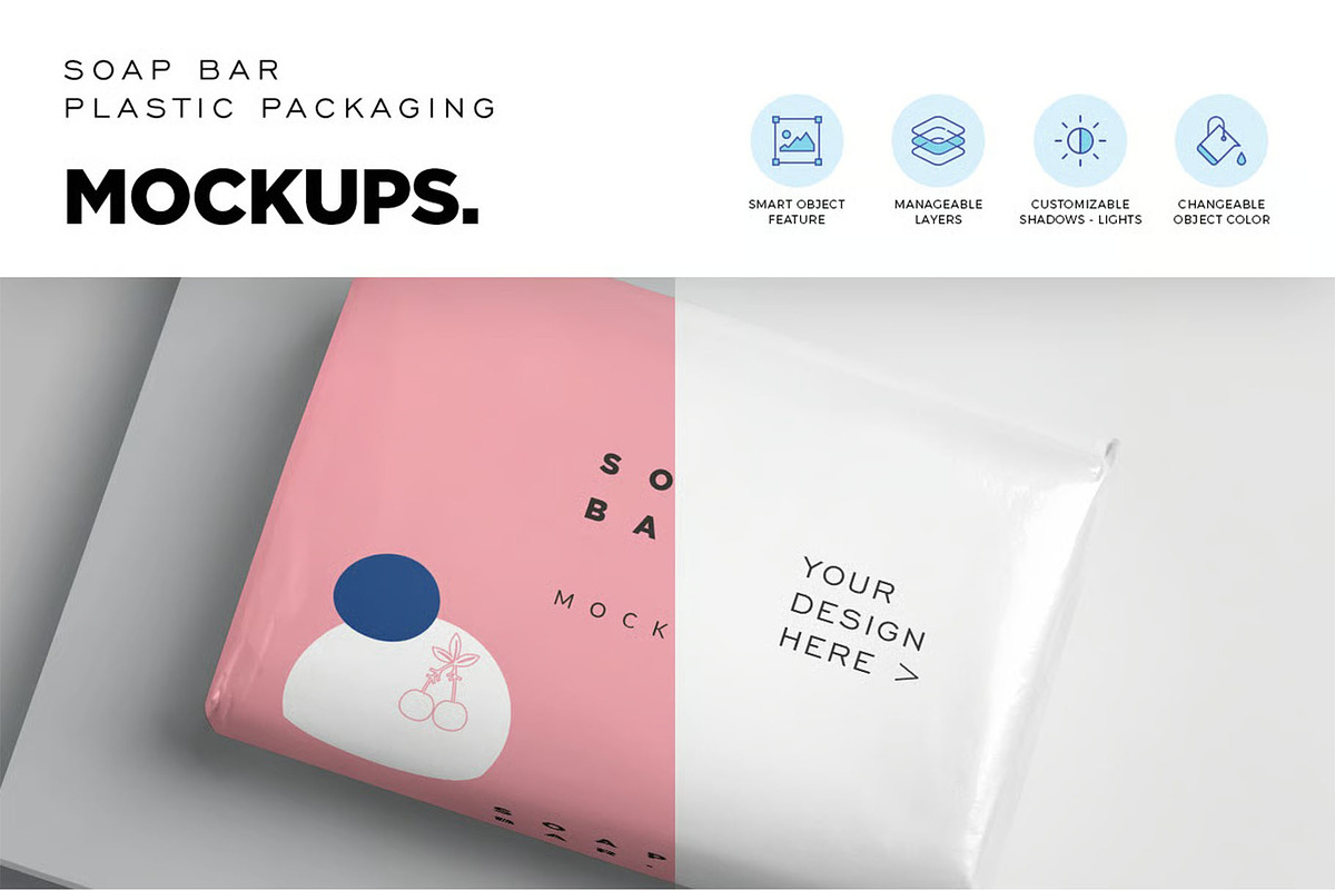 Soap Wrapper Mockups, a Packaging Mockup by megostudi0 (Photo 4 of 7)
