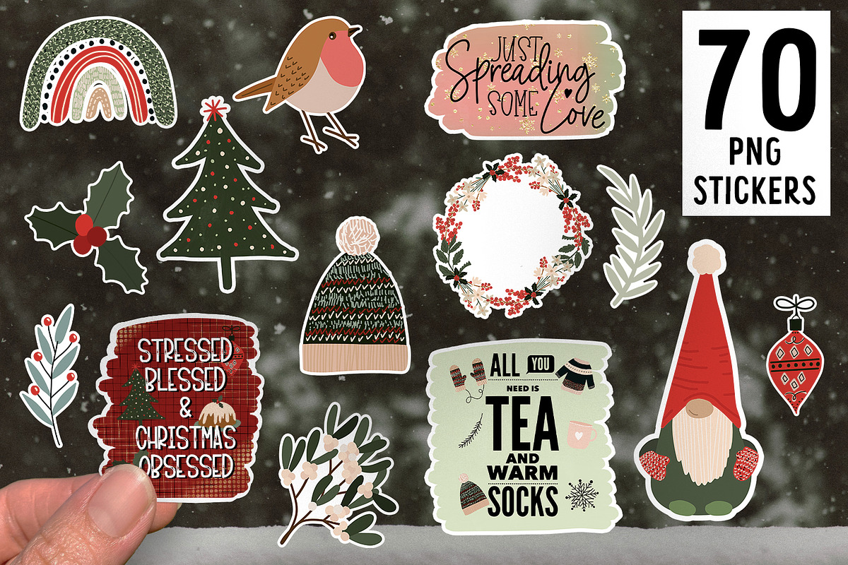 December Stickers for Cricut, an Illustration by illuztrate (Photo 1 of 9)