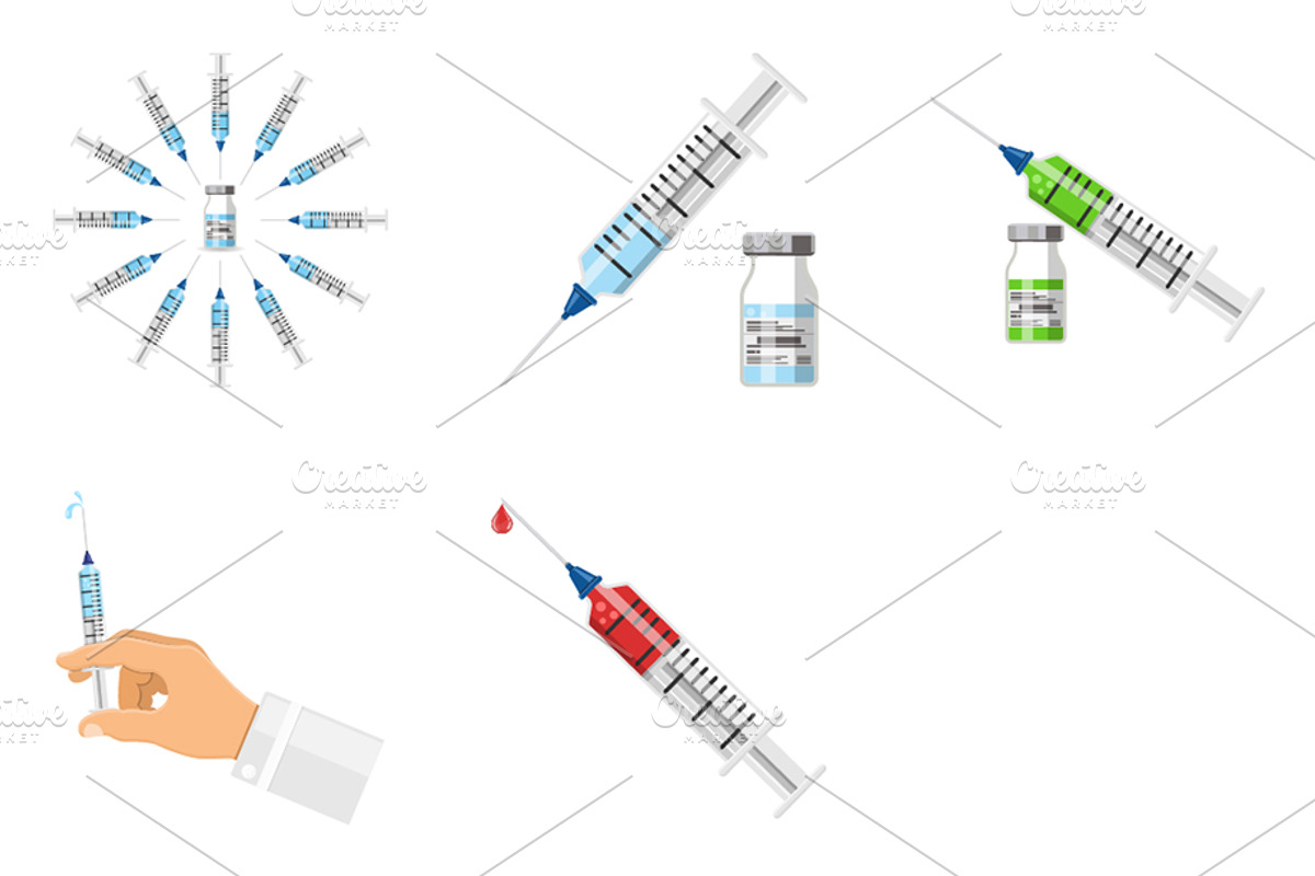 Syringes. Injections and Vaccination, a Healthcare Illustration by TAlex (Photo 3 of 7)