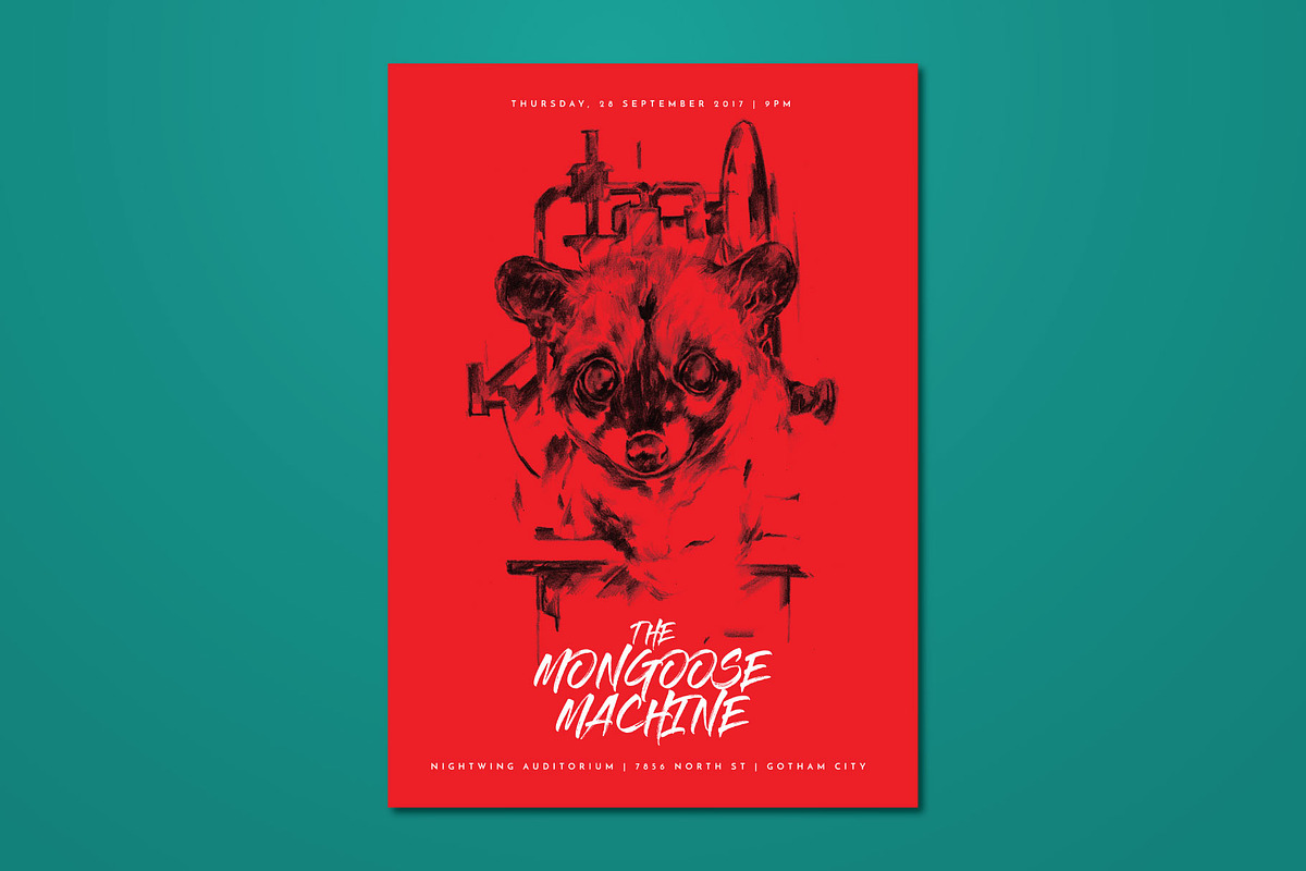 Mongoose Machine Hand Drawn Flyer, a Flyer Template by ashenterprise (Photo 1 of 3)