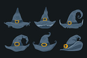 Witches Halloween hats, a Seasonal Illustration by Torontotokio (Thumbnail 3 of 5)