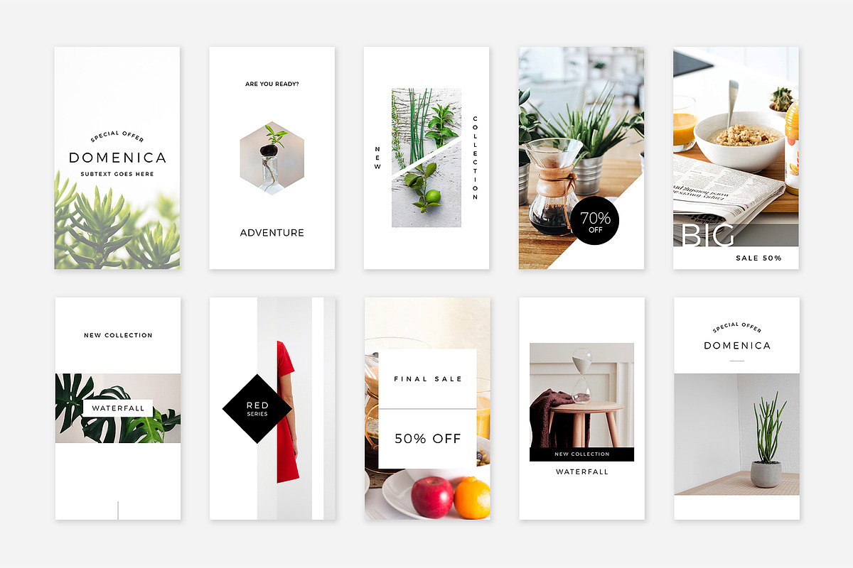 Waterfall Instagram Stories Pack, a Social Media Template by Swiss_cube (Photo 5 of 5)