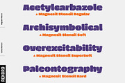 Magnesit Stencil Display Fonts, a Sans Serif Font by REKORD (Thumbnail 2 of 14)