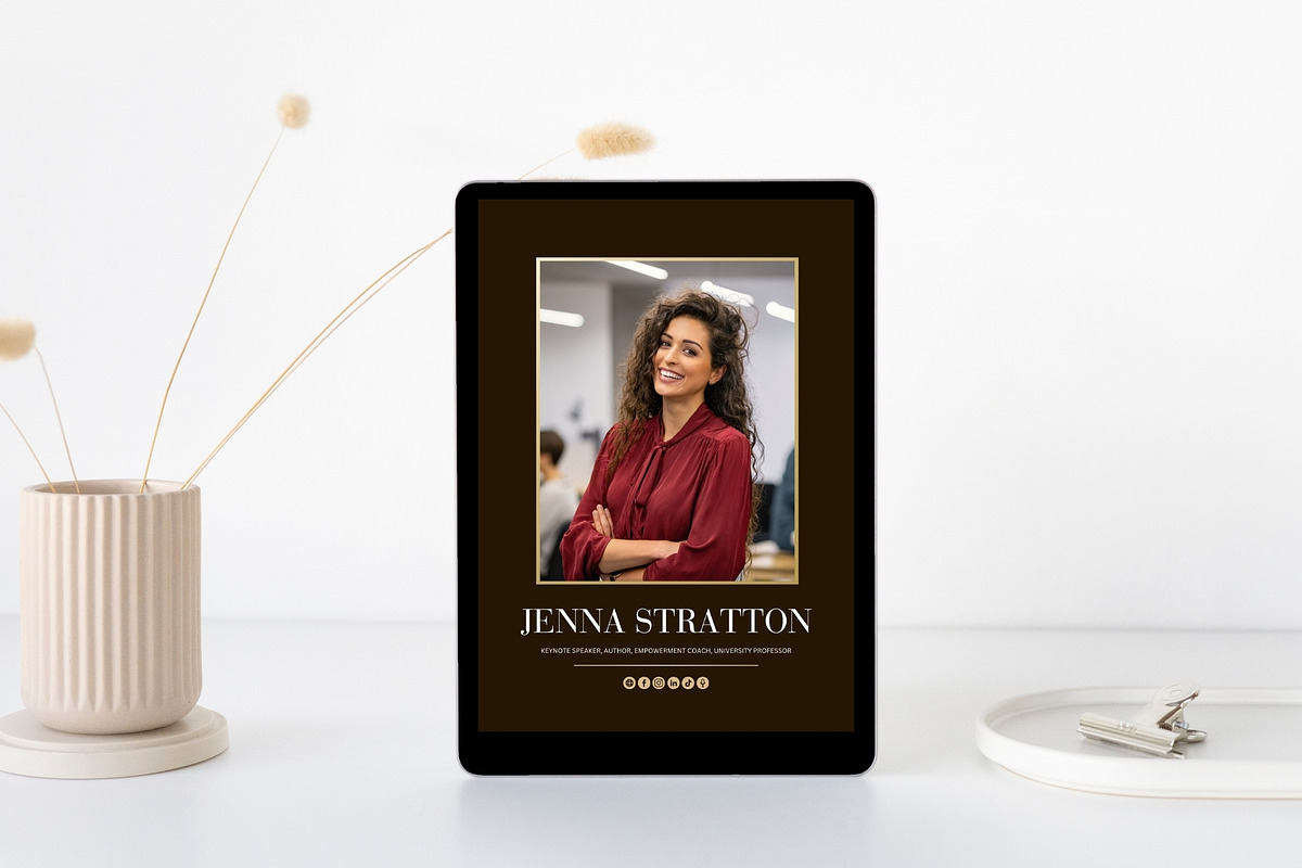 8‑Page Speaker Media Kit Template, a Marketing Template by Business Chic (Photo 3 of 5)