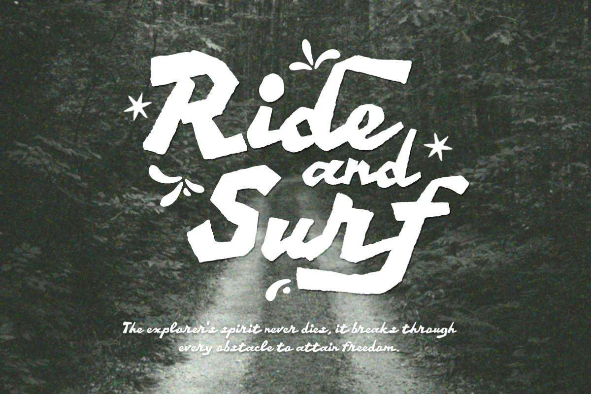 Shady Rocks Handcrafted Display Font, a Handwritten Font by Littlehand (Photo 4 of 10)