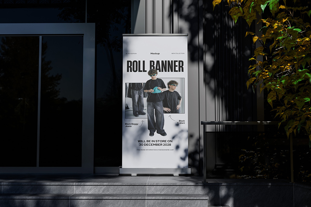 High Quality Roll Up Banner Mockup, a Product Mockup by AKMAL STUDIO (Photo 3 of 5)