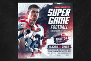 Super Game Football Flyer, a Flyer Template by Tarommir (Thumbnail 2 of 3)