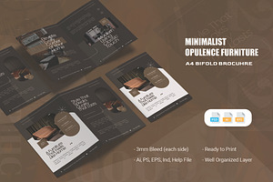 Opulence Furniture - Bifold Brochure, a Brochure Template by AQR Studio