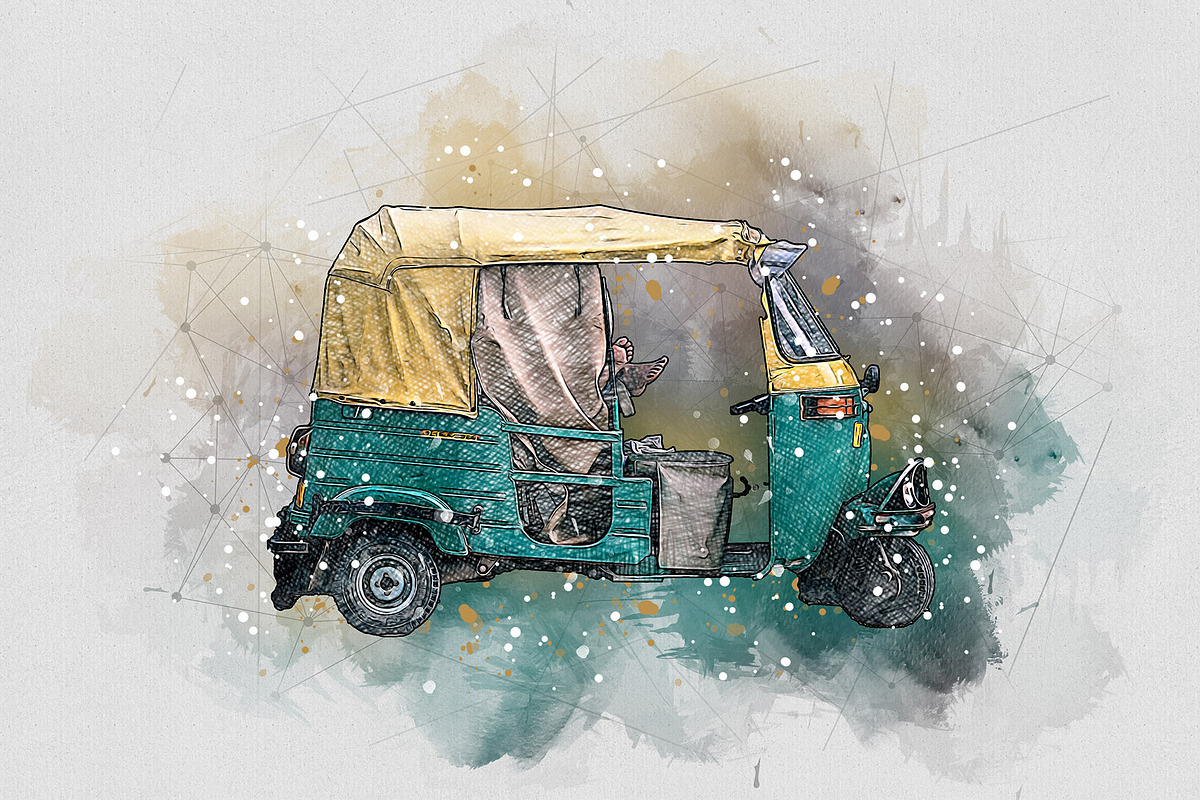 Car Watercolor Art Photo Effect, an Action Add-On by MRI STUDIO (Photo 11 of 15)