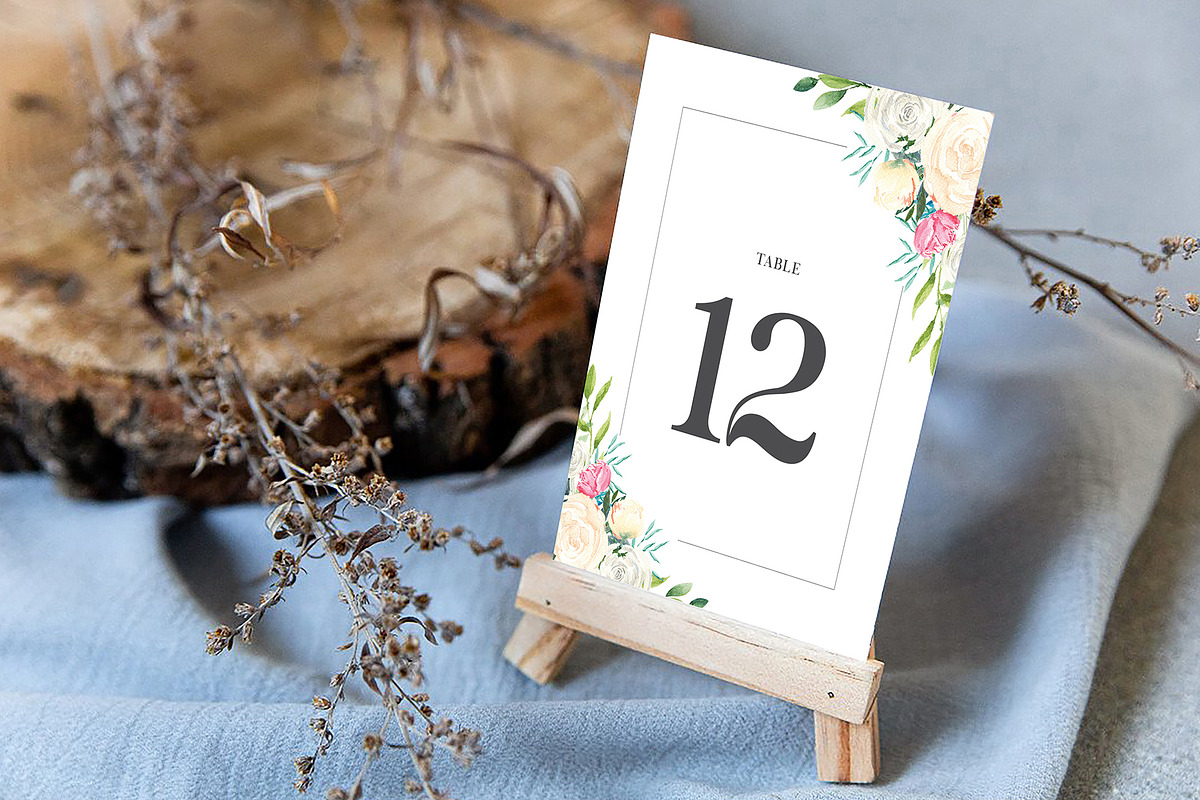 Table Card Template, an Invitation Template by ShineOnWedding (Photo 1 of 12)
