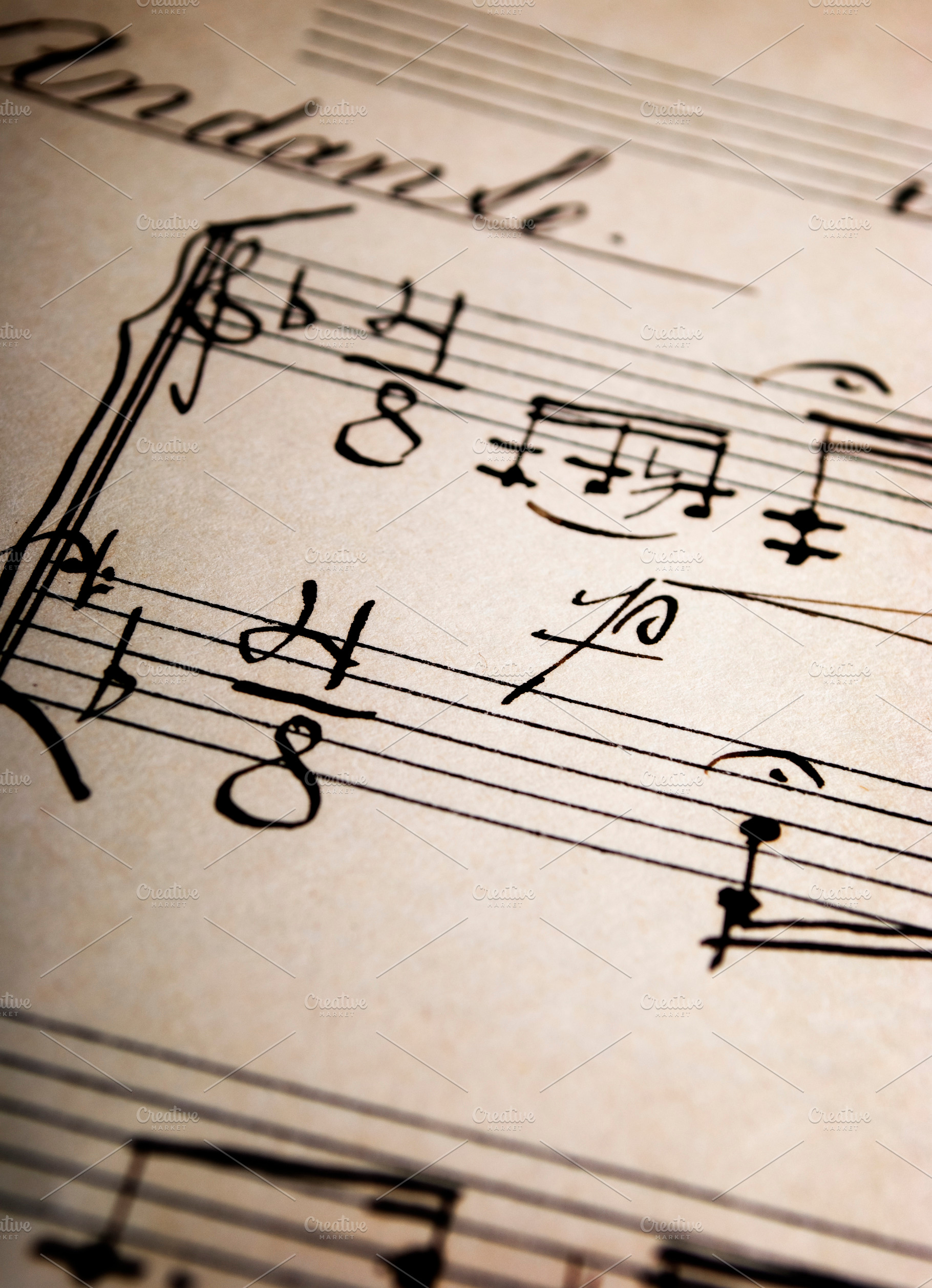 Music sheet stock photo containing notes and sheet, an Arts & Entertainment Photo by hitdelight