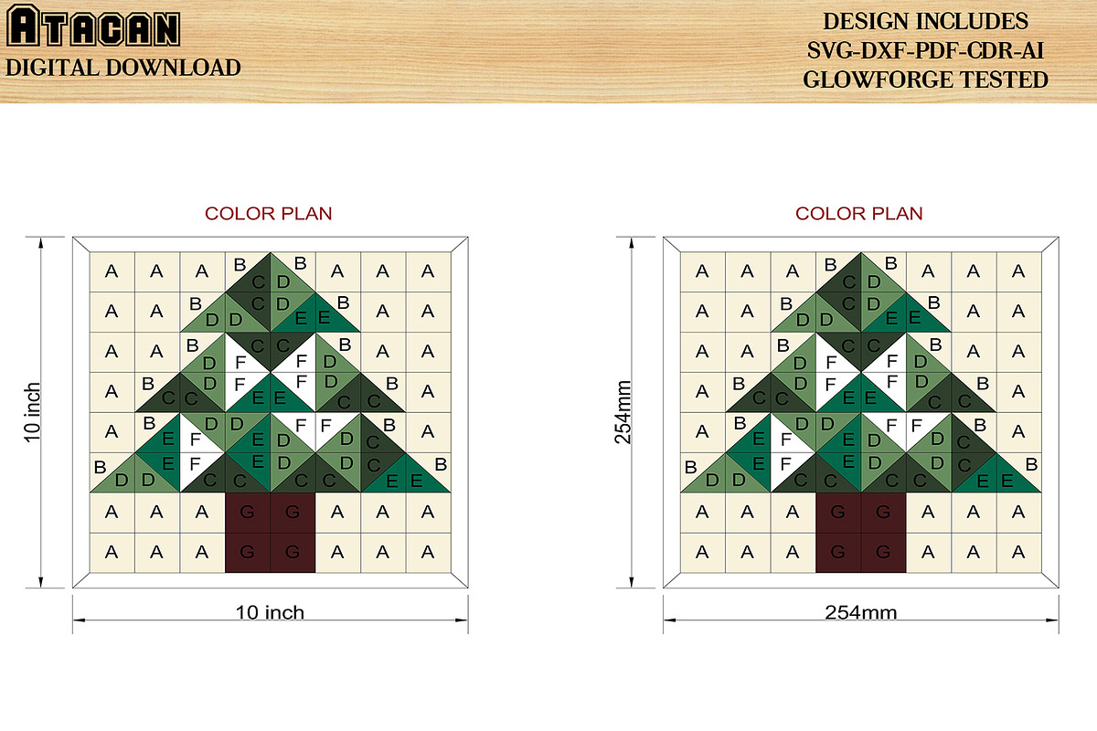 Christmas Barn Quilt NewYear Pattern, a Pattern Graphic by AtacanDigital (Photo 7 of 8)