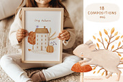 Cozy Autumn - baby clipart & pattern, a Decorative Illustration by polikarpovaart (Thumbnail 5 of 17)