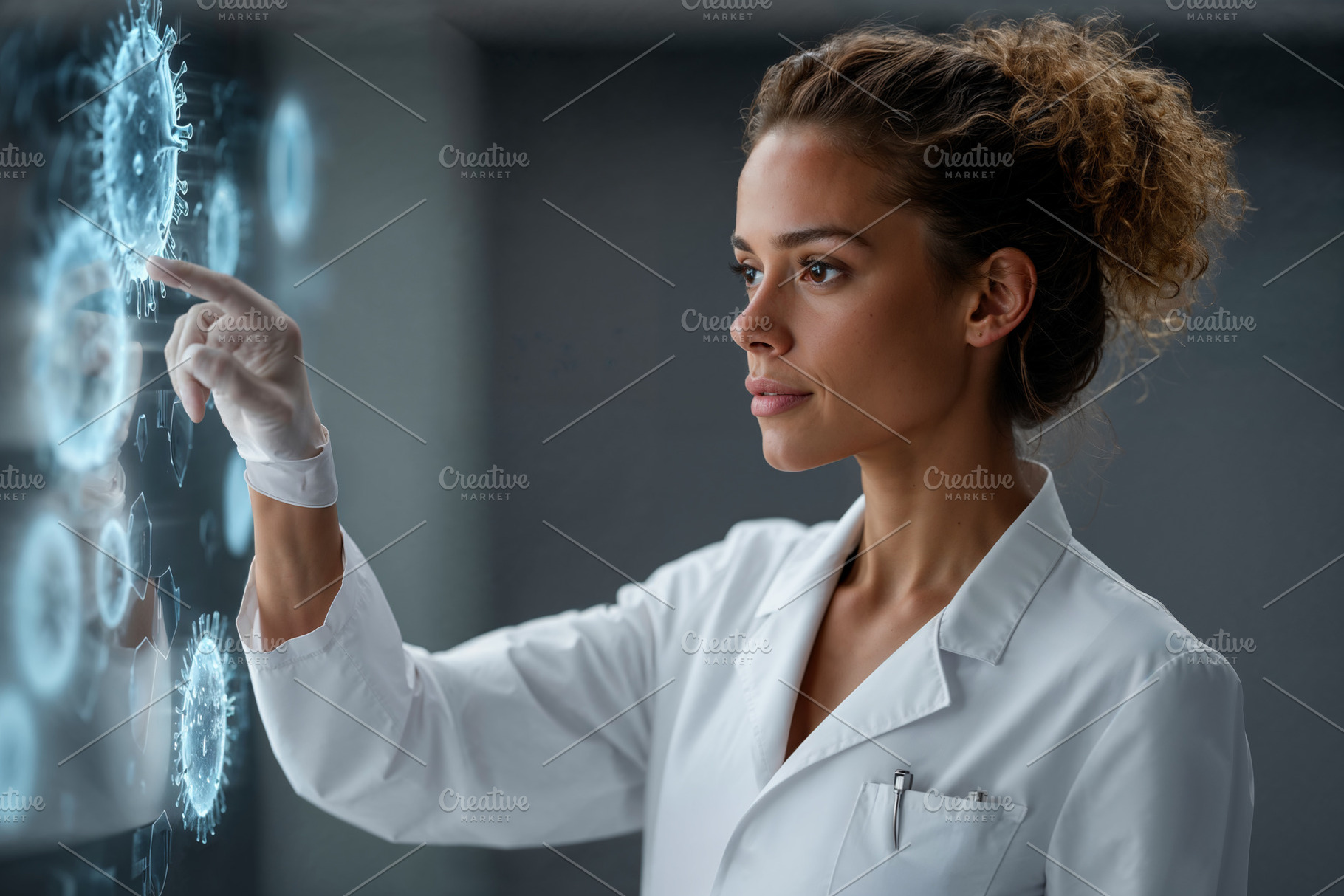Medical expert analyzes in advanced AI lab, a Health & Medical Photo by OSORIOartist